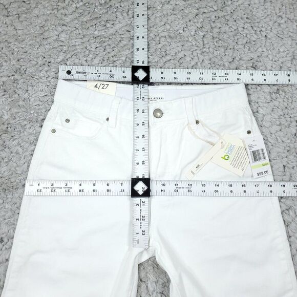 Curve Appeal Rae High Rise Straight Jeans Size 4 27 White Concealed Comfort - Picture 8 of 8